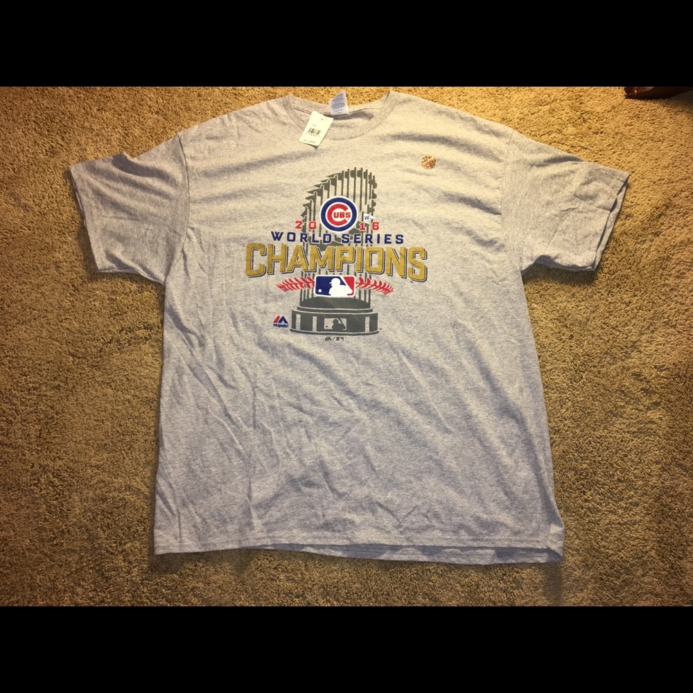 🆕Cubs 2016 World Series W/ Authentic Sticker 2XL